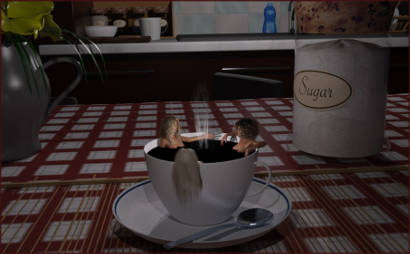 3 Girls in Coffee Cup
