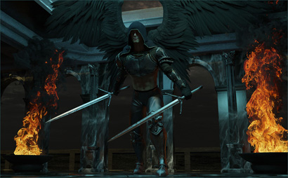 Archangel Confronting Evil