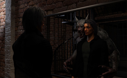 Werewolf Mirror Reflection